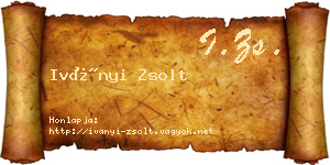 Iványi Zsolt névjegykártya